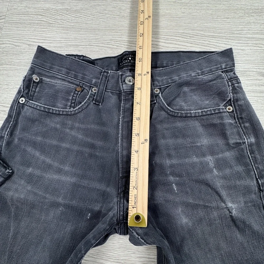 Lucky Brand Mens Jeans 121 Heritage Slim Charcoal Gray 28x32 Handcrafted Denim